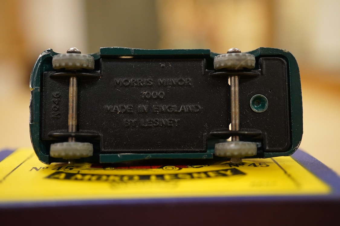 Ten boxed Matchbox Series 1-75 regular wheels vehicles; 24; Hydraulic Excavator (tape damage to one end of the box), 30; Ford Prefect, 32; Jaguar XK140, 33; Ford Zodiac, 36; Austin A50, Cambridge, 39; Ford Zodiac convert